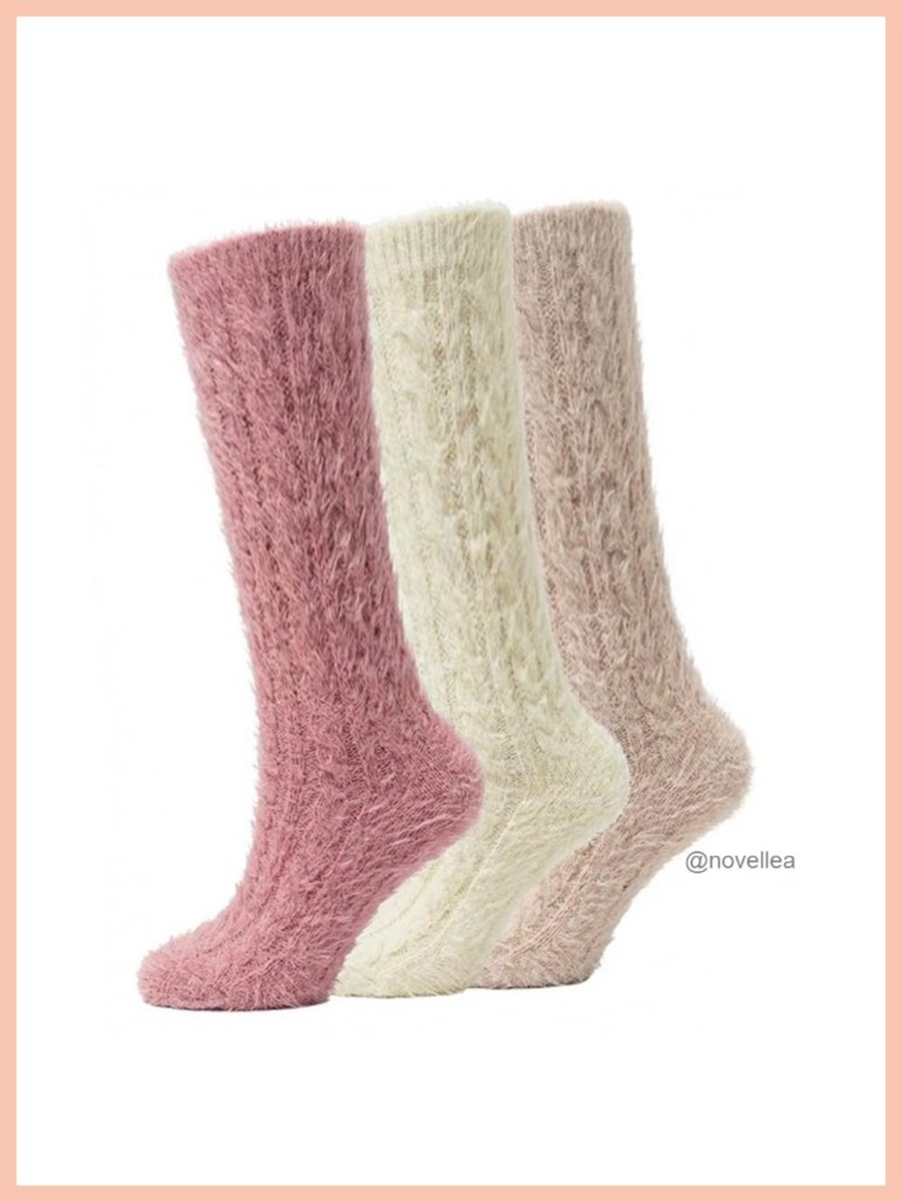 Fleece Fuzzy Mid-Calf Socks Warm Cozy Sleep Slipper Socks